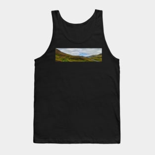 Panorama of Glen Shee in Perthshire, Scotland Tank Top